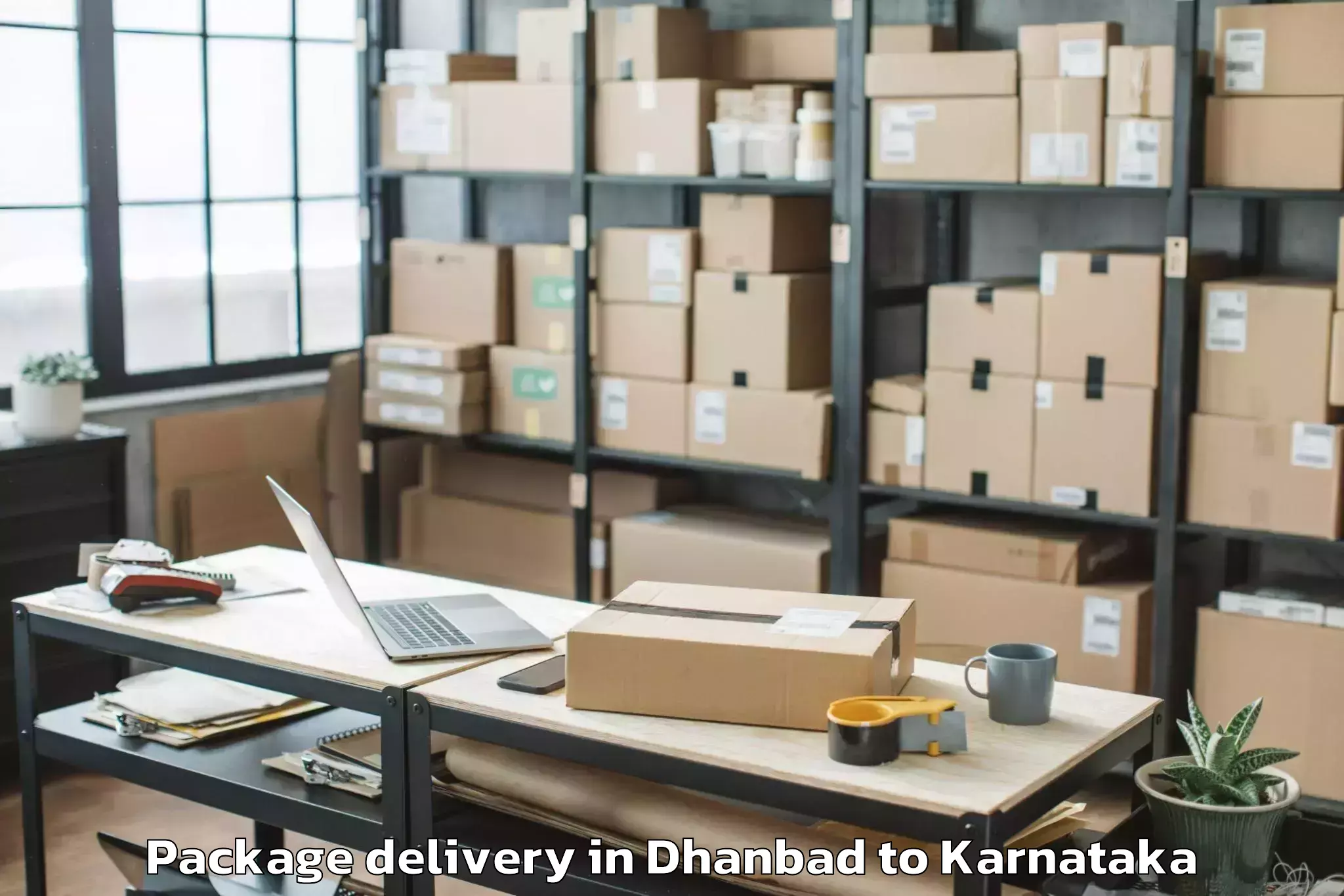 Trusted Dhanbad to Tirthahalli Package Delivery